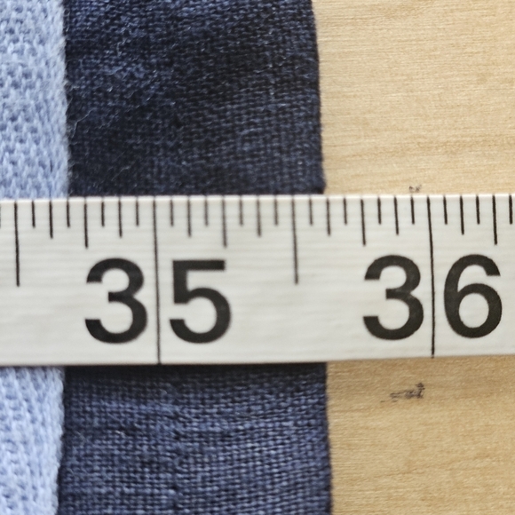 SAIL TO SABLE Linen Classic Sleeveless TUNIC DRESS Navy/Lt. Blue Size Large - Picture 7 of 9